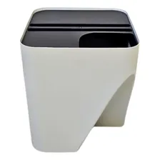 Lixeira Para Reciclagem 25 Litros Tampa Aberta - Branca Foto mini 3