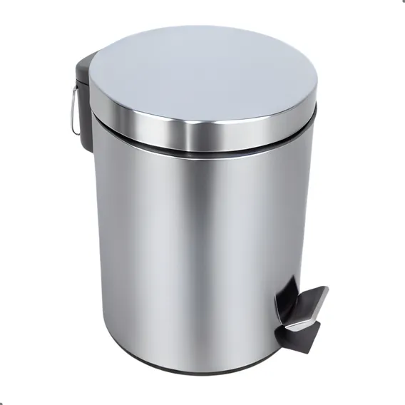 Lixeira Pedal Inox 5 Litros Com Balde Lixeira Para Banheiro Lixeira Para Cozinha Foto 1