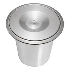 Lixeira Pia Cozinha Embutir Granito Inox 3 Litros Foto  mini 1