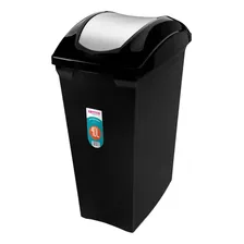Lixeira Plástica Basculante Preta Sanremo 40l Foto mini  2