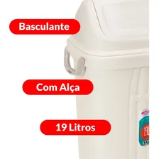 Lixeira Plástica Basculante Sanremo 19l Foto mini 3