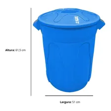 Lixeira Plastica Com Tampa 60 Litros Foto mini 3