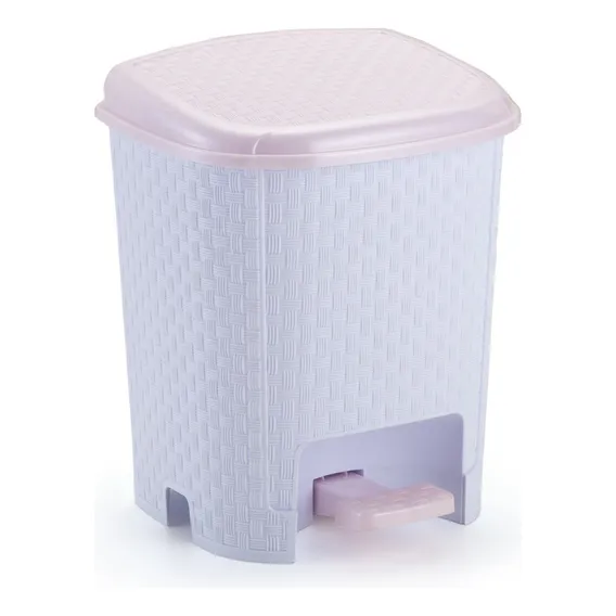 Lixeira Rattan Com Pedal P/banheiro Quarto 6 Litros Foto 1