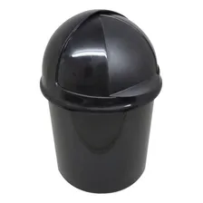 Lixeira Retratil Plasvale 7,3 Litros Banheiro Ou Cozinha Cor Preto Foto  mini 1