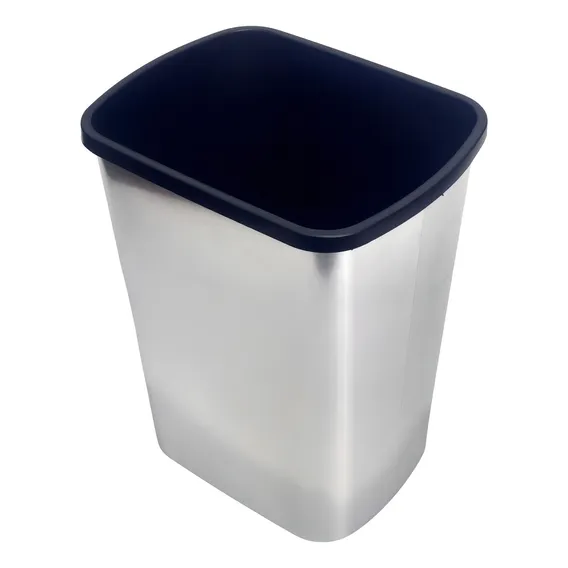 Lixeira Tampa Click Label Inox Banheiro Cozinha 9lts C/ 12un Foto 1