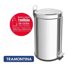 Lixeira Tramontina Com Pedal Em Aço Inox  Cor Cinza Foto mini  2