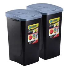 Lixo Duo Plástico Resistente Ecofácil Seletiva 2 Cestos 30l Foto  mini 1