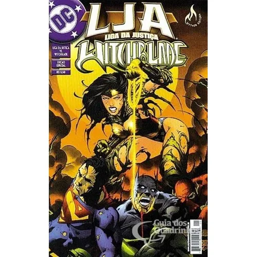 Lja - Liga Da Justiça E Witchblade, De Dc Comics. 1, Vol. 1. Editorial Mythos, Capa Mole, Edição 1 Em Português, 2002 Foto 1