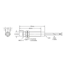 Lm12-3004nc Sensor Indutivo Não Faceado Npn Na+nf 6~36vcc Foto mini 3
