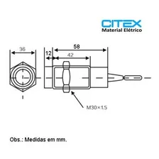 Lm30-3015na Sensor Indutivo Não Faceado 6-36vcc Na Npn Foto mini  2