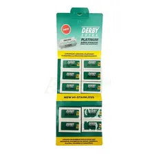 Lmina De Barbear Navalha Kit C50 Lminas Derby Platinum Foto  mini 1