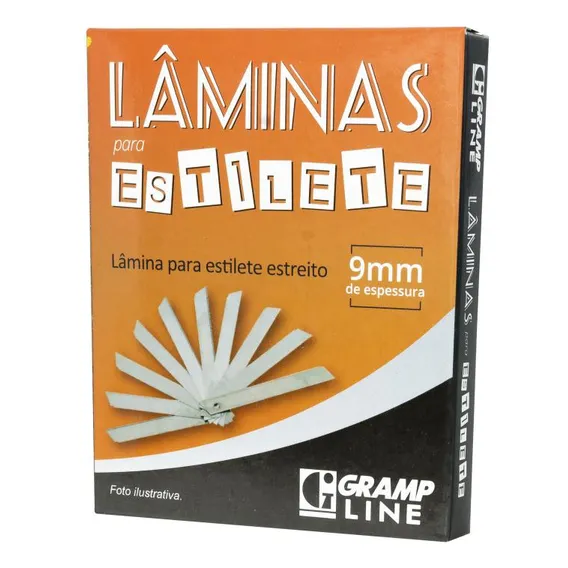 Lâmina Estreita 9mm Refil Estilete - Total 100 Lâminas Foto 1