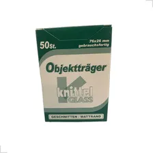 L芒mina Microsc贸pio Knittel Lapidada Fosca Cx 50 Unids. Cor 脕gua Foto mini 1
