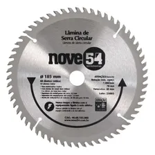 Lâmina Serra Circular VĂdea 185mm 60 Dentes Furo 20mm Nove54 Foto mini 1