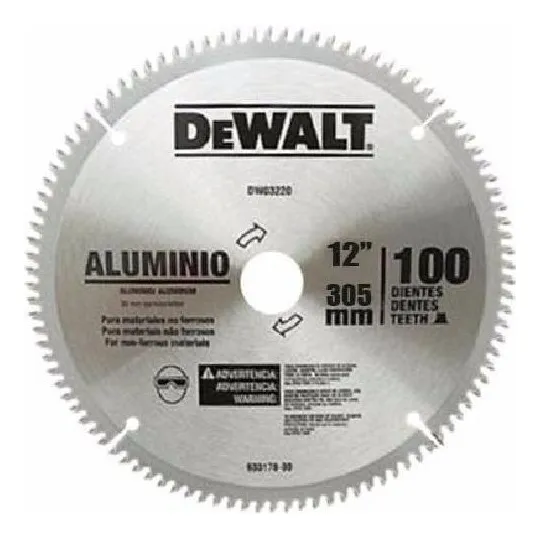 Lâmina Serra Esquadria 12 100d Alumínio Dewalt Dw03240 Foto 1