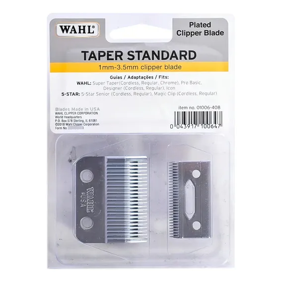 Lâmina Wahl Standard 1006-045 Pro Basic, Taper, Launch Cor Prateado Foto 1
