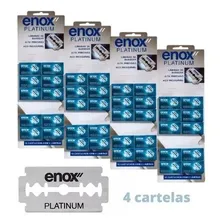 Lâminas Para Navalhas Enox Platinum Aço Inoxidável 160 Unid Foto mini  3