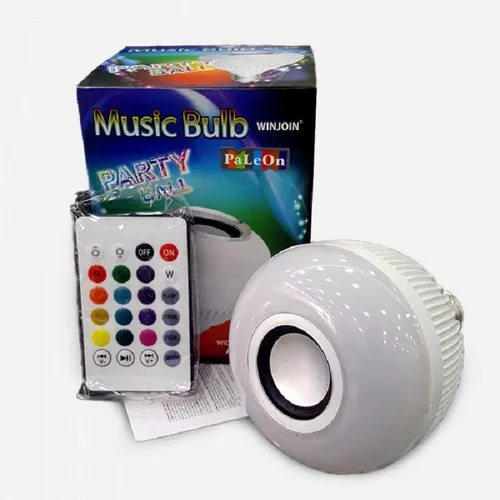 Lâmpada Bluetooth Led Rgb + Som + Controle Remoto Foto 1