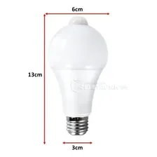Lâmpada Bulbo E27 Sensor De Movimento Led 9w Branco Frio 110V/220V Foto mini 4