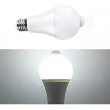 Lâmpada Bulbo E27 Sensor De Movimento Led 9w Branco Frio 110V/220V Foto mini 3