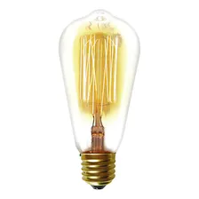 Lâmpada Carbono Filamento Retrô St64 40w Âmbar Taschibra Foto mini 1