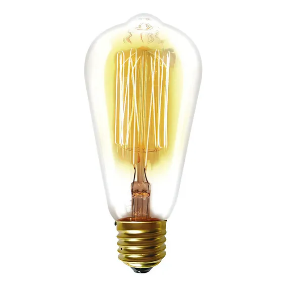 Lâmpada Carbono Filamento Retrô St64 40w Âmbar Taschibra Foto 1