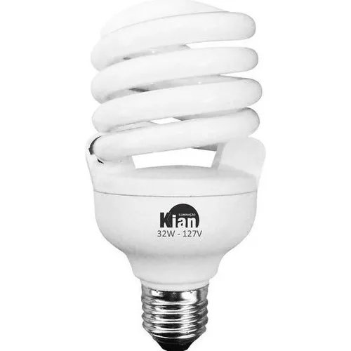 Lâmpada Eletrônica Espiral 32w Branca Fria 127v E-27 Kian Foto 1