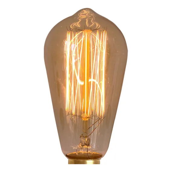 Lâmpada Filamento Carbono St64 40w 110v E27 2200k Gmh Foto 1