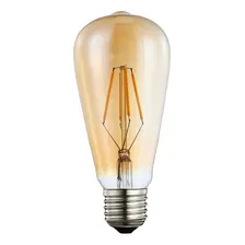 Lâmpada Filamento Led Decorativa Retrô Vintage Âmbar St64 220V Foto mini 1