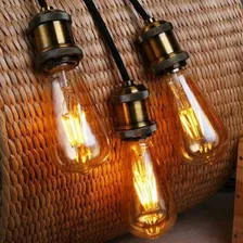 Lâmpada Filamento Led Decorativa Retrô Vintage Âmbar St64 220V Foto mini 3