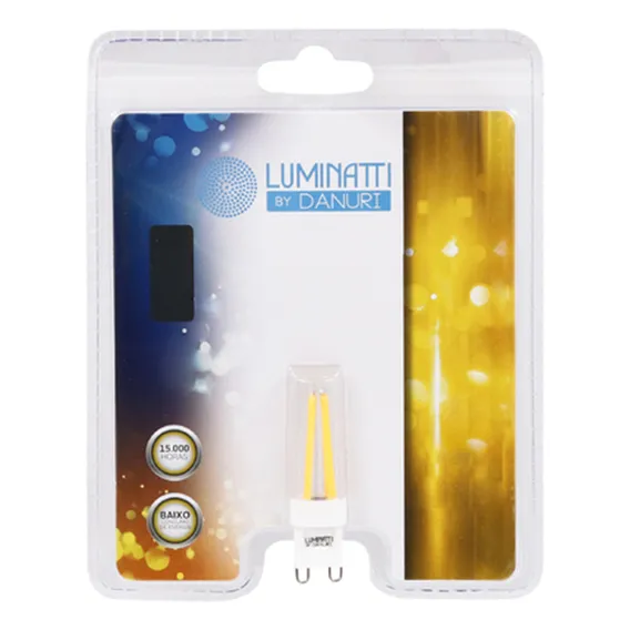 Lâmpada G9 Filamento Dimerizável Luminatti 127v 3w 2700k Ama Foto 1