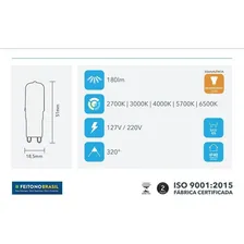 Lâmpada G9 Led Halopin 2w 3000k 4000k E 6500k Save Energy Foto mini 1