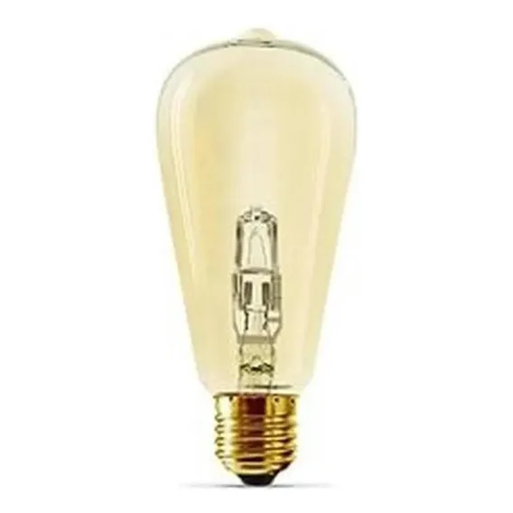 Lâmpada Halogena St64 Edison Ambar 42w 220v E27 Flc Foto 1