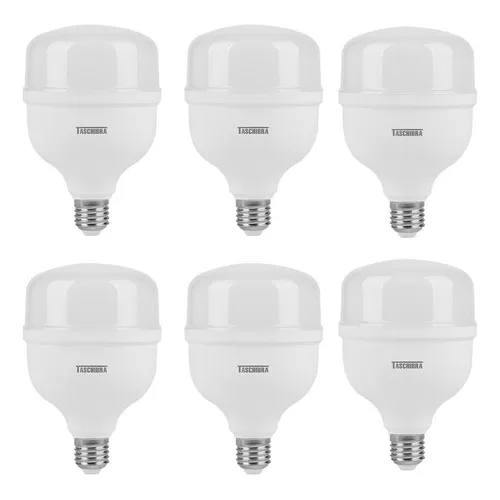 Lâmpada High Led Tkl 170 30w 6500k E27 Taschibra Kit C/6 Pçs Cor da luz Branco 110V/220V Foto 1