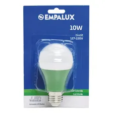 Lâmpada Led 10w Bivolt Luz Verde E27 Empalux 110V/220V Foto  mini 1