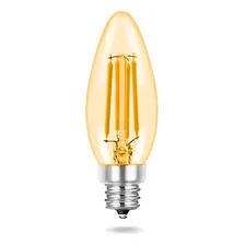 Lâmpada Led 4w Filamento E14 Branco Quente Lustre Arandela Luz Branco-quente Foto mini 1