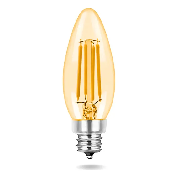 Lâmpada Led 4w Filamento E14 Branco Quente Lustre Arandela Luz Branco-quente Foto 1
