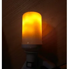 Lâmpada Led Amarela Efeito Dinâmico Fogo Chama Artificial 9w Foto mini 3