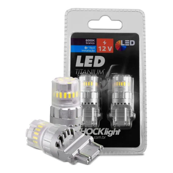 Lâmpada Led Branca T25 3157 23 Smd-4014/3030 2 Polos 6000k Foto 1