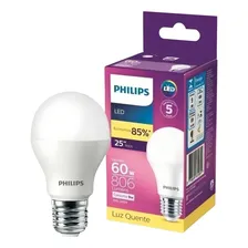 Lâmpada LED Bulbo A60 9W Bivolt Luz Amarela - Philips Foto mini 4