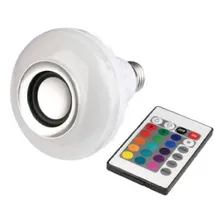 Lâmpada Led Com Caixa De Som Bluetooth Controle Remoto Foto mini 1