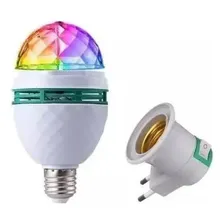 Lâmpada Led Giratória Colorida Globo + Soquete Foto mini 4