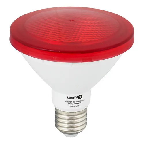 Lmpada Led Par30 Luz Vermelha 10w Lexman Bivolt Foto 1