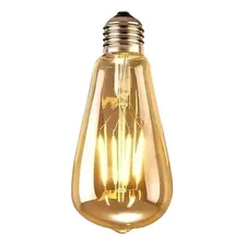 Lâmpada Led St64 4w Decorativa Retrô Vintage Filamento Âmbar Foto mini 3