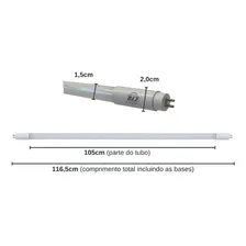 Lâmpada Led Tubular T5 18w 115cm Bivolt Branco Frio Kit 10 Cor Da Luz Branco-frio Voltagem Bivolt Foto mini 2