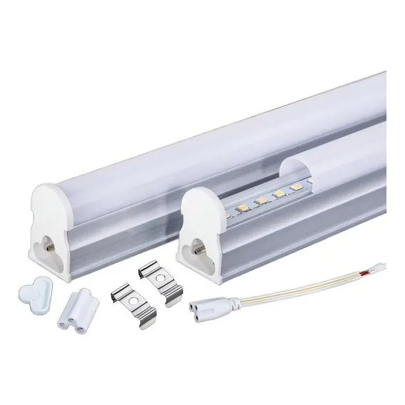 Lâmpada Led Tubular T8 120cm 6500k 1,2mt Base Calha Completa Foto 1