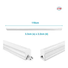 Lâmpada Led Tubular T8 120cm 6500k 1,2mt Base Calha Completa Foto mini 4