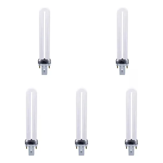 Lâmpada Mini Fluor 9w 2 Pinos 6500k Compacta - Golden Luz Branco-frio 127/220v Foto 1