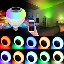 Lâmpada Musica Inteligente Led Rgb Bluetooth Caixa De Som 127/220v Foto mini 4