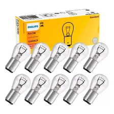 Lâmpada Philips 12v 21w Cristal 2 Polos 10 Unidades Luz Amarelo Foto mini 1